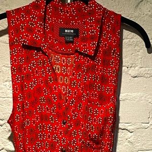Maeve red midi dress size 8